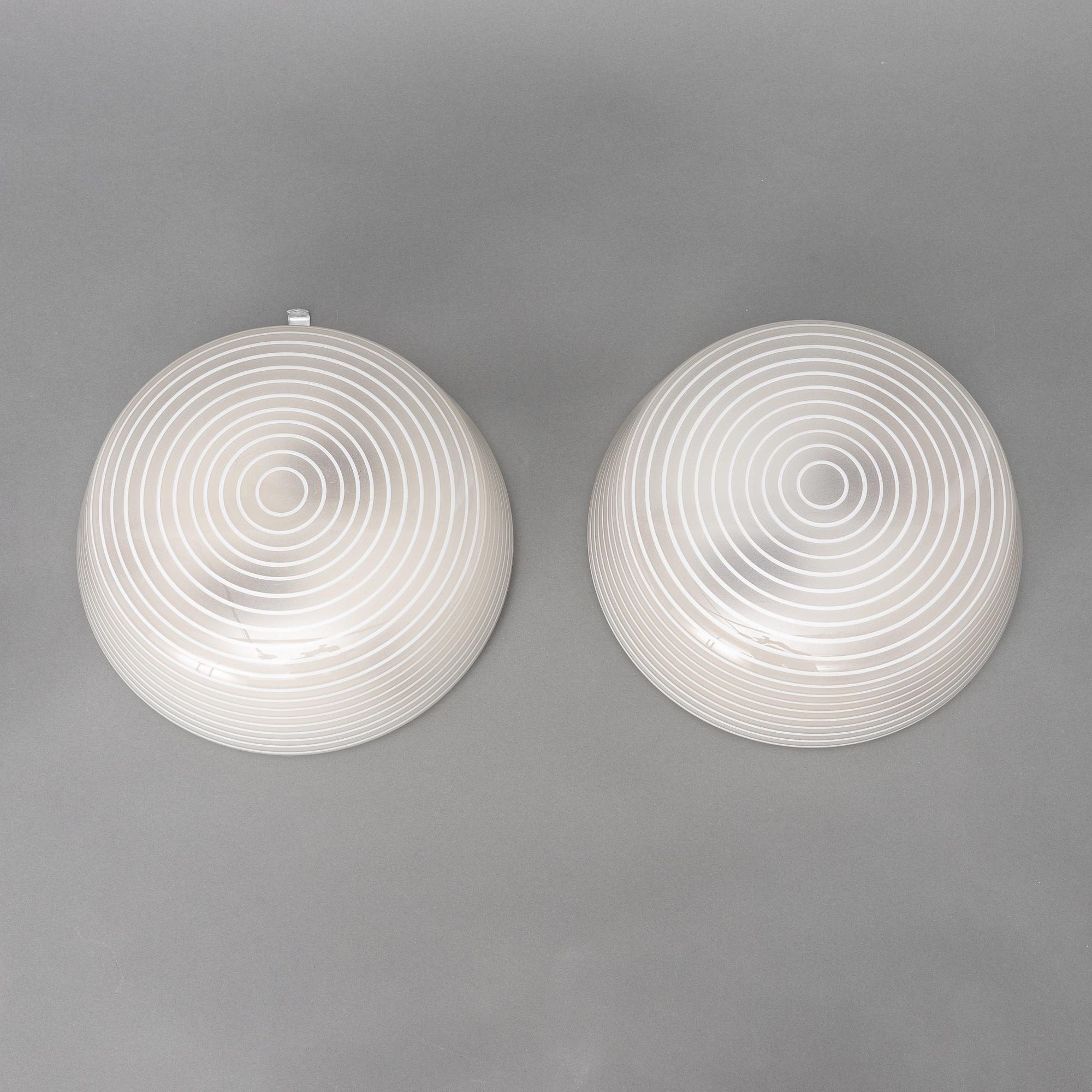 Asea, a pair of functionalist ceiling lamps.