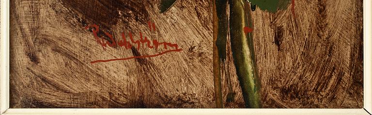 RUNE WAHLSTRÖM, olja på pannå, sign.