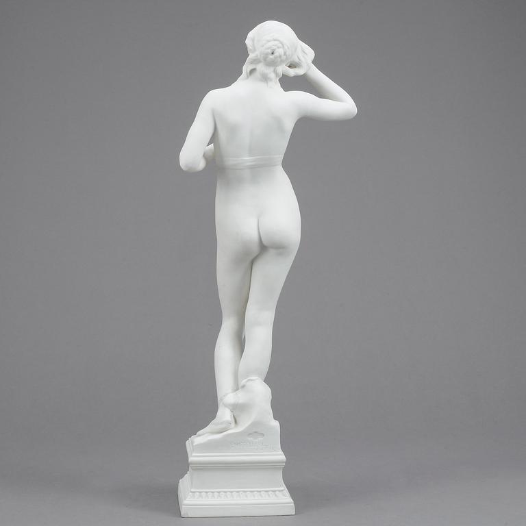 SKULPTUR, parian, efter Per Hasselberg, Gustavsberg.