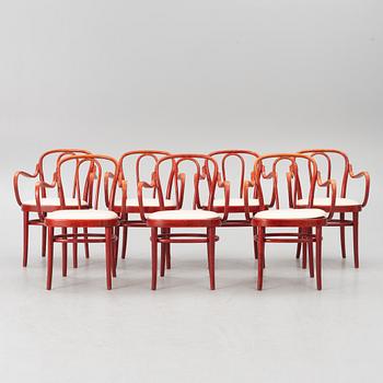 Seven armchairs, "Wien", Gemla, second half of the 20th century.