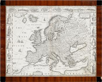 JOHN SPEED, graverad karta, "Europ", dat 1626 i trycket.