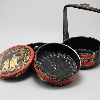 A Chinese food basket, 20th Century.