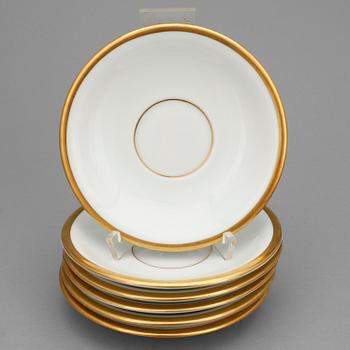 SERVISDELAR, 6 st, porslin, "Golden Sun", Sigvard Bernadotte för Bing och Gröndahl, Danmark.