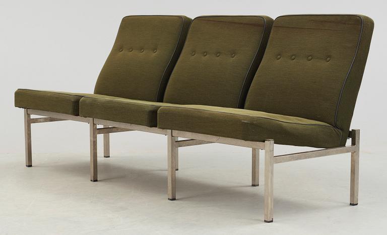 SOFFA, metall och tyg, 1960-tal.