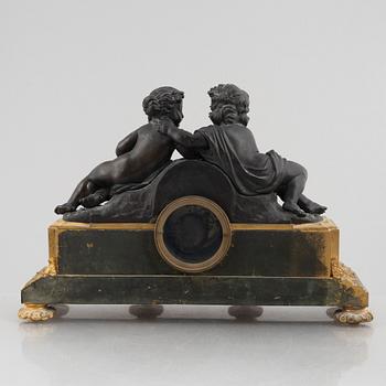 A French mantle clock, mid19th century.