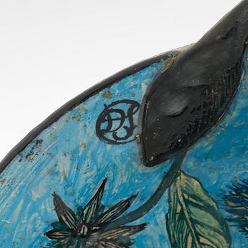 Dorrit von Fieandt, A decorative ceramic bowl signed DF. Unique.