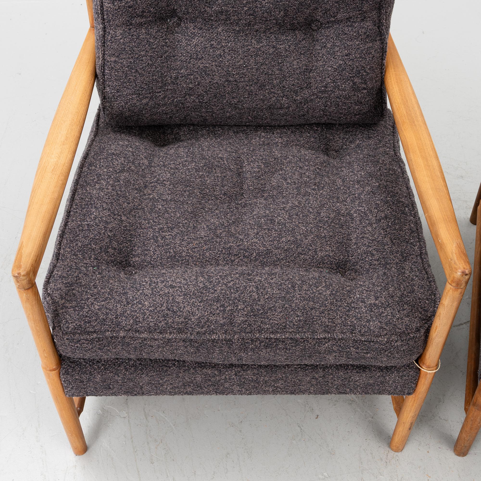 A pair of armchairs, mid-20th century.