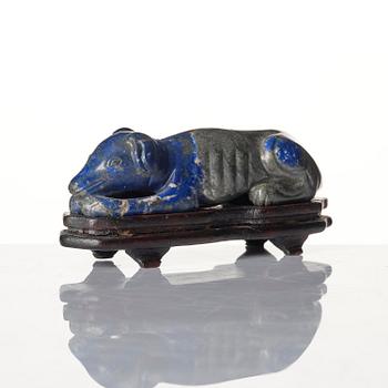 Skulptur, lapis lazuli. Qingdynastin, 1700/1800-tal.