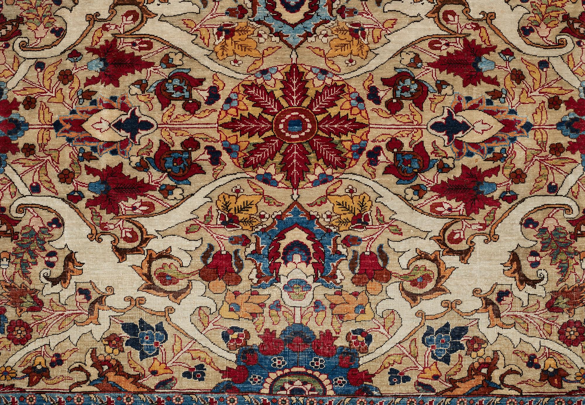 MATTA, antik silke Feraghan/Keshan sannolikt, ca 215,5 x 144,5 cm.
