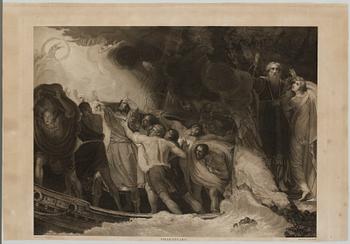 JOHN & JOSIAH BOYDELL (PUBL), Etsningar 4 st, omkring 1770-80.