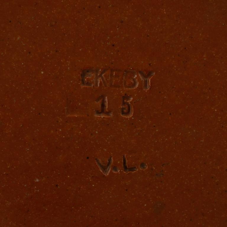 GOLVVAS, Vicke Lindstrand, Upsala-Ekeby, omkring 1900-talets mitt.