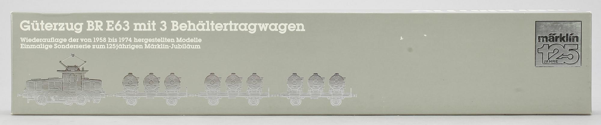 TÅGSATS, "2874", Märklin 125 år, tillverkad 1984.