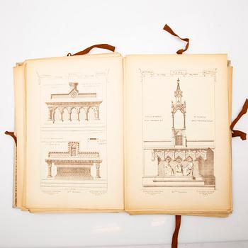 Architectural books, a series, 6 parts, Raguenet, "Matériaux et Documents D'architecture", 1912.