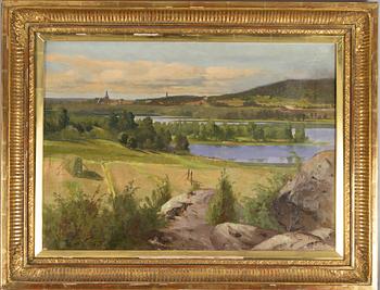 Sigfrid August Keinänen, Landscape with a Church in the Background.