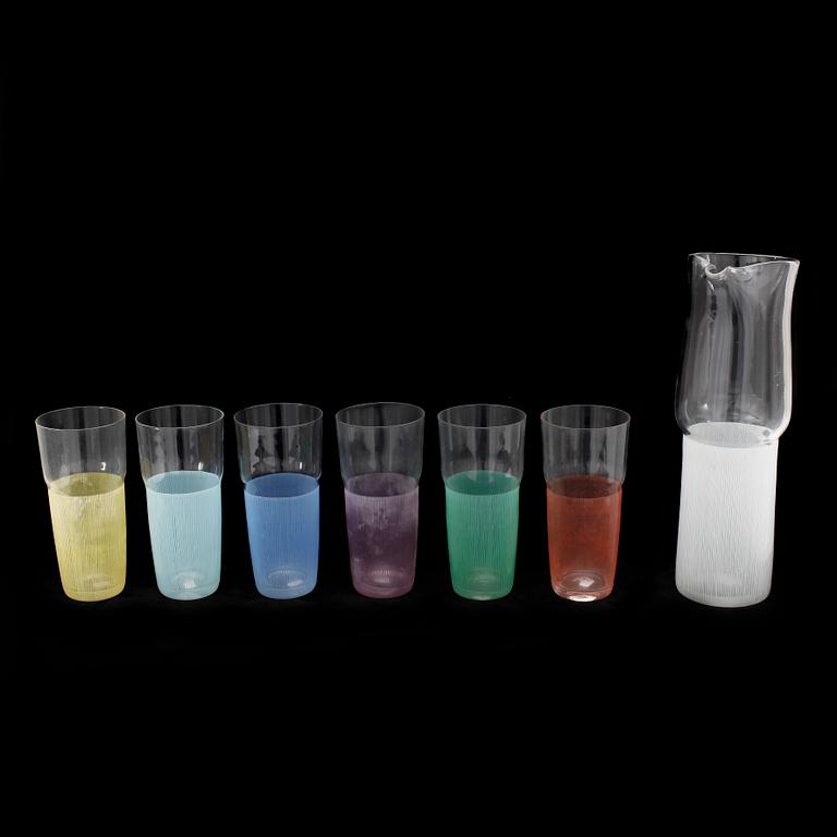 GLASSERVIS, 19 delar, 1950-60-tal.