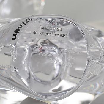 SKULPTURER, 4 st, glas, Ulrica Hydman-Vallien, Kosta Boda.