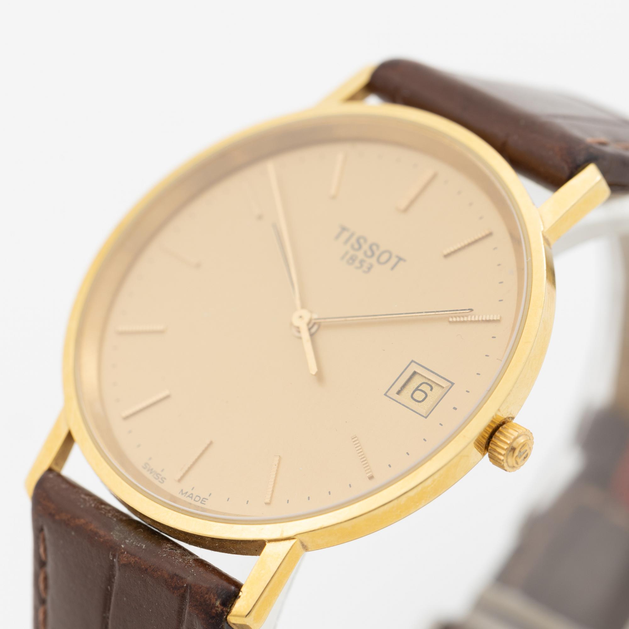 Tissot, wristwatch, 18K gold, 33 mm.