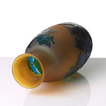 Emile Gallé, an Art Nouveau cameo glass vase, Nancy, France.