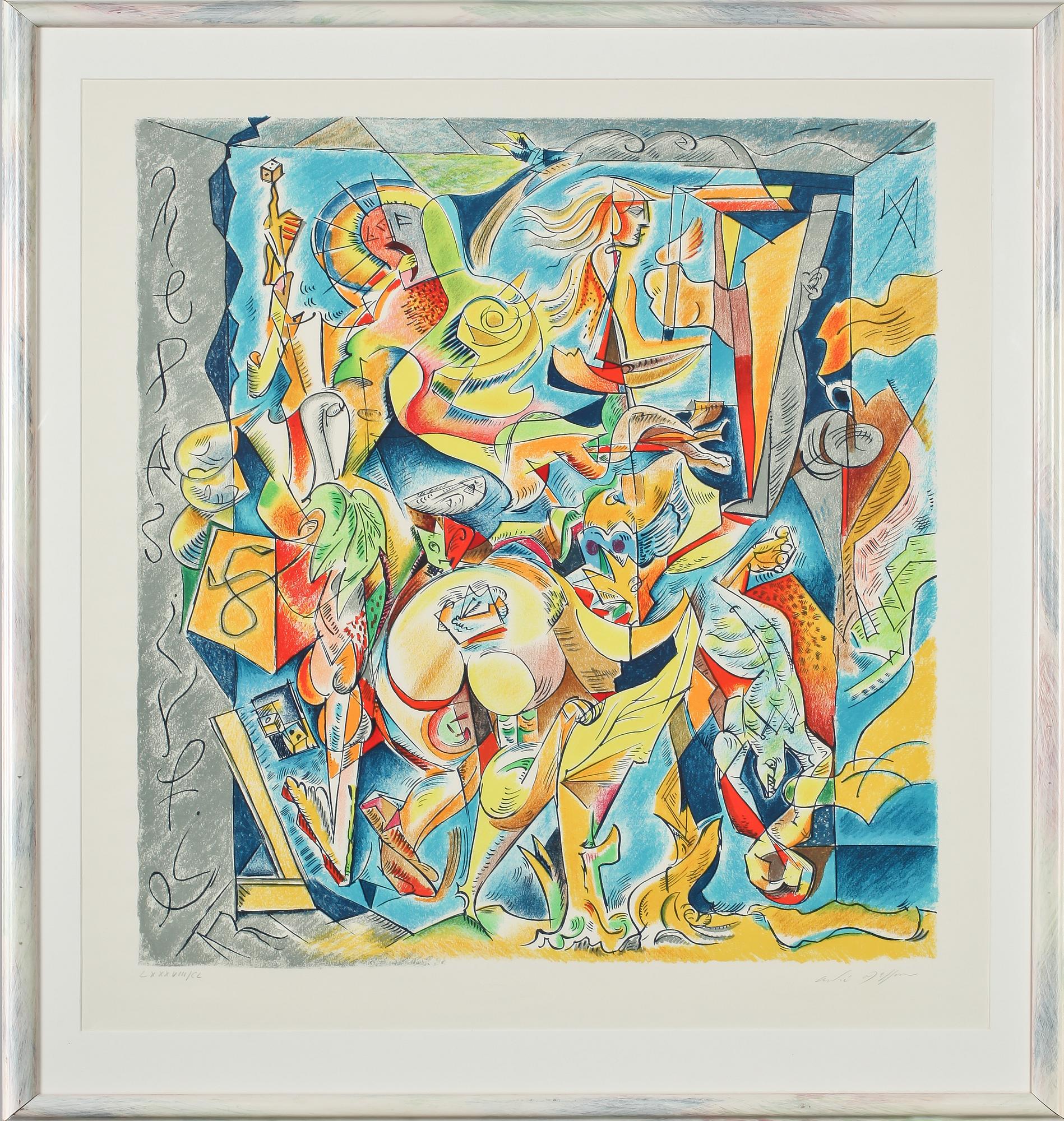 ANDRÉ MASSON, färglitografi, signerad och numrerad LXXXVIII/CL.