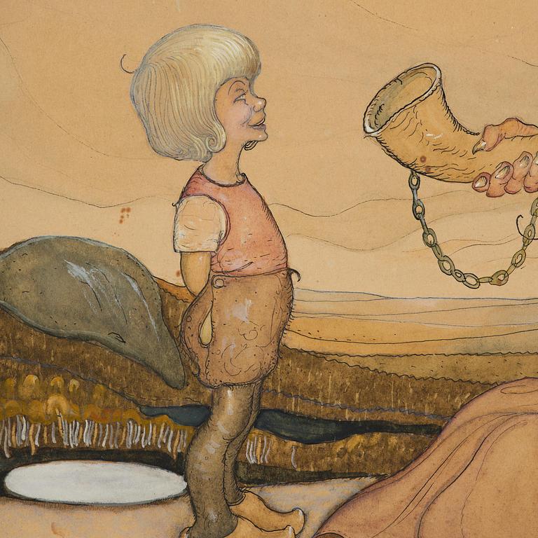 Gustaf Adolf Tenggren, The horn.