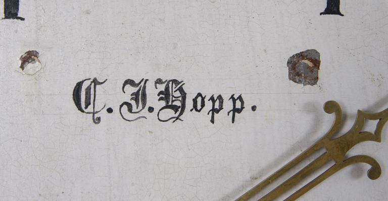 GOLVUR, 1800-tal. Urtavlan märkt CJ Hopp, Ystad.