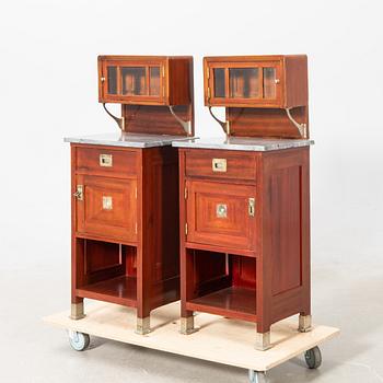 Sängbord, ett par, Art Deco 1900-talets första hälft.