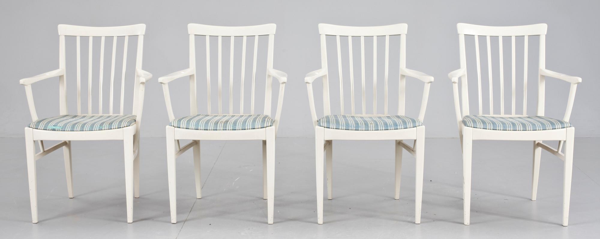 KARMSTOLAR, 4 st, "Herrgården", Carl Malmsten Bodafors 1961.