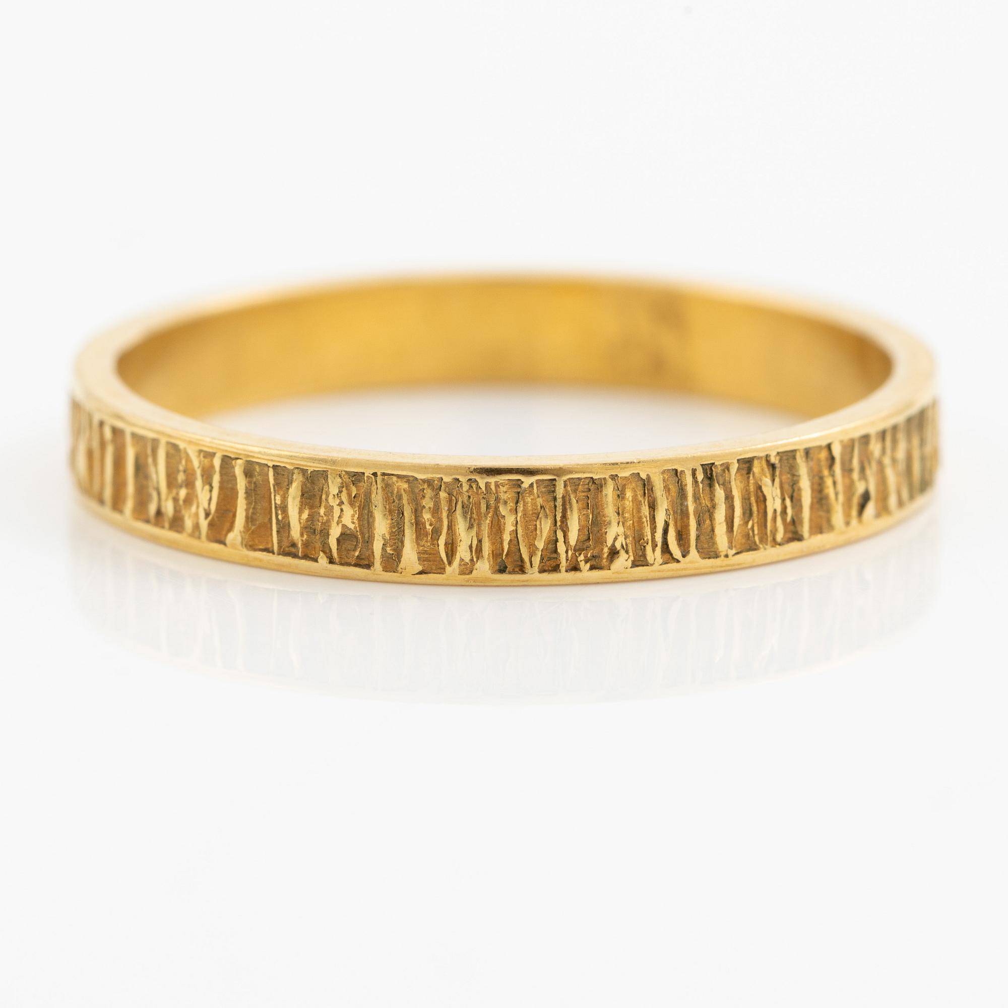 Lapponia, ring, 18K gold, Finland 1977.