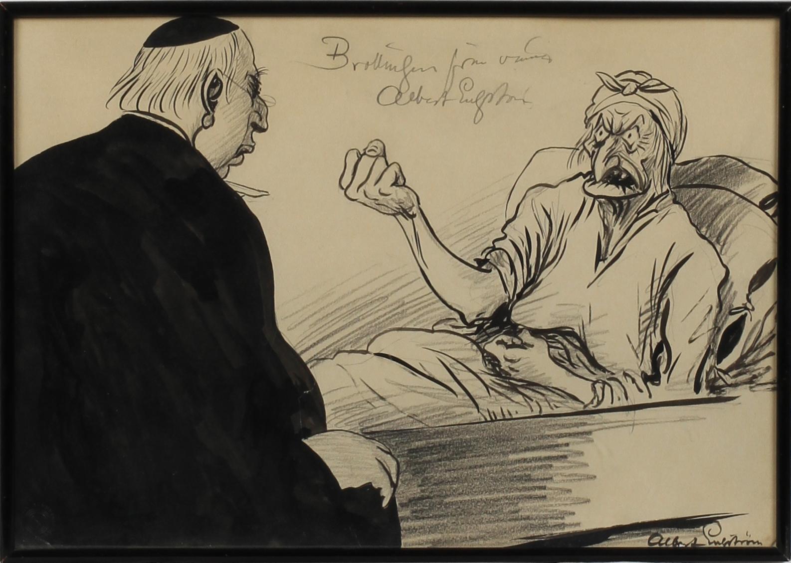 ALBERT ENGSTRÖM, teckning, sign.