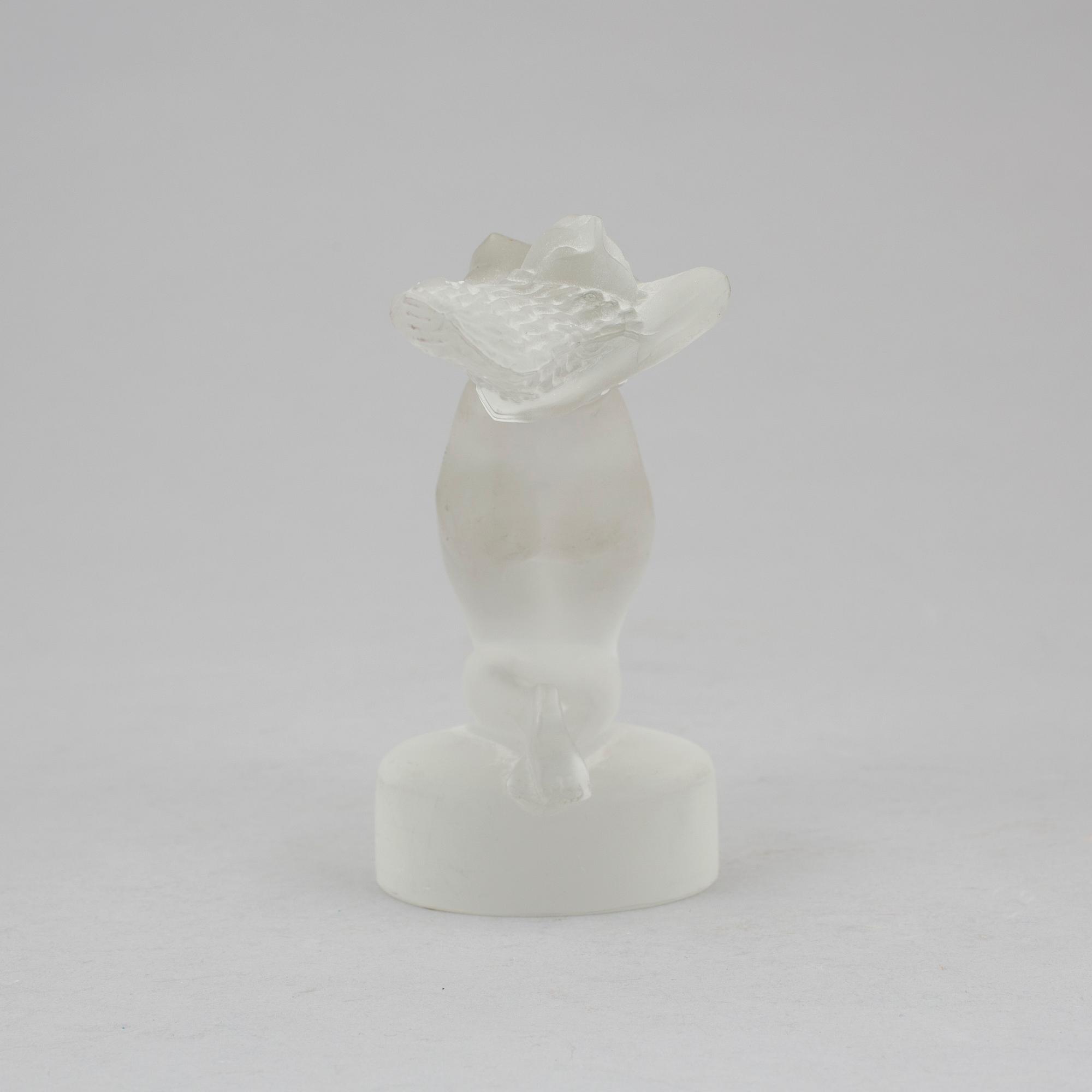 FIGURIN, glas, Lalique, Frankrike, 1900-talets andra hälft.
