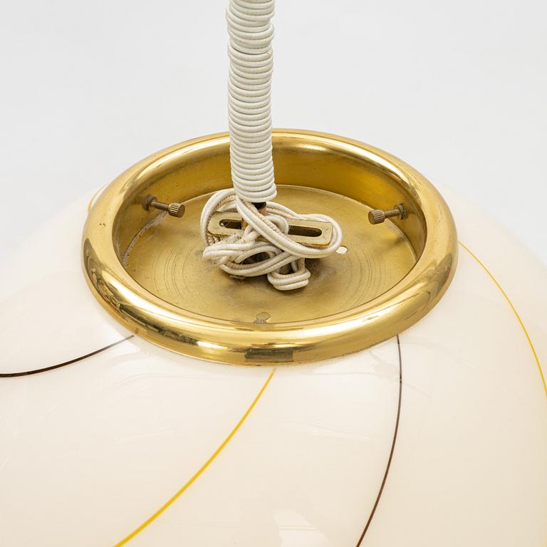 A glass ceiling lamp, probably Murano, Italy, second half of the 20th Century.
