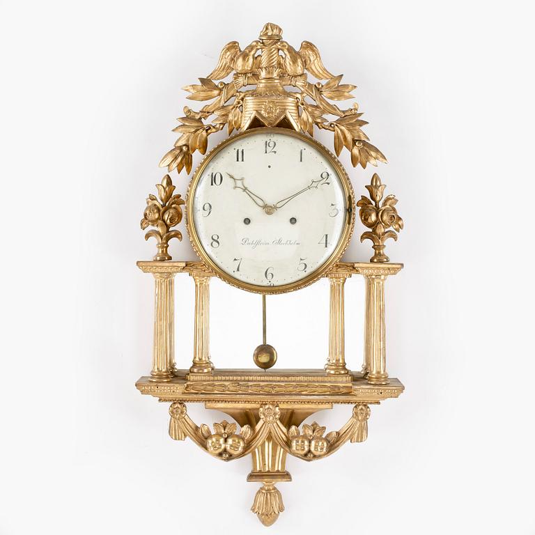 VÄGGPENDYL, sengustaviansk, Israel Dahlström (verksam 1792-1829), Stockholm.