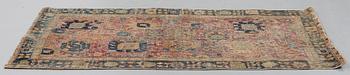 CARPET FRAGMENTS, an antique Kerman Vase-carpet, the beginning of the 18th century, ca 193,5 x 103,5 cm.