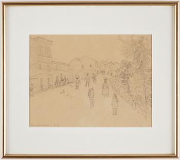 AXEL NILSSON, pencil drawing, signed and dated 1922.