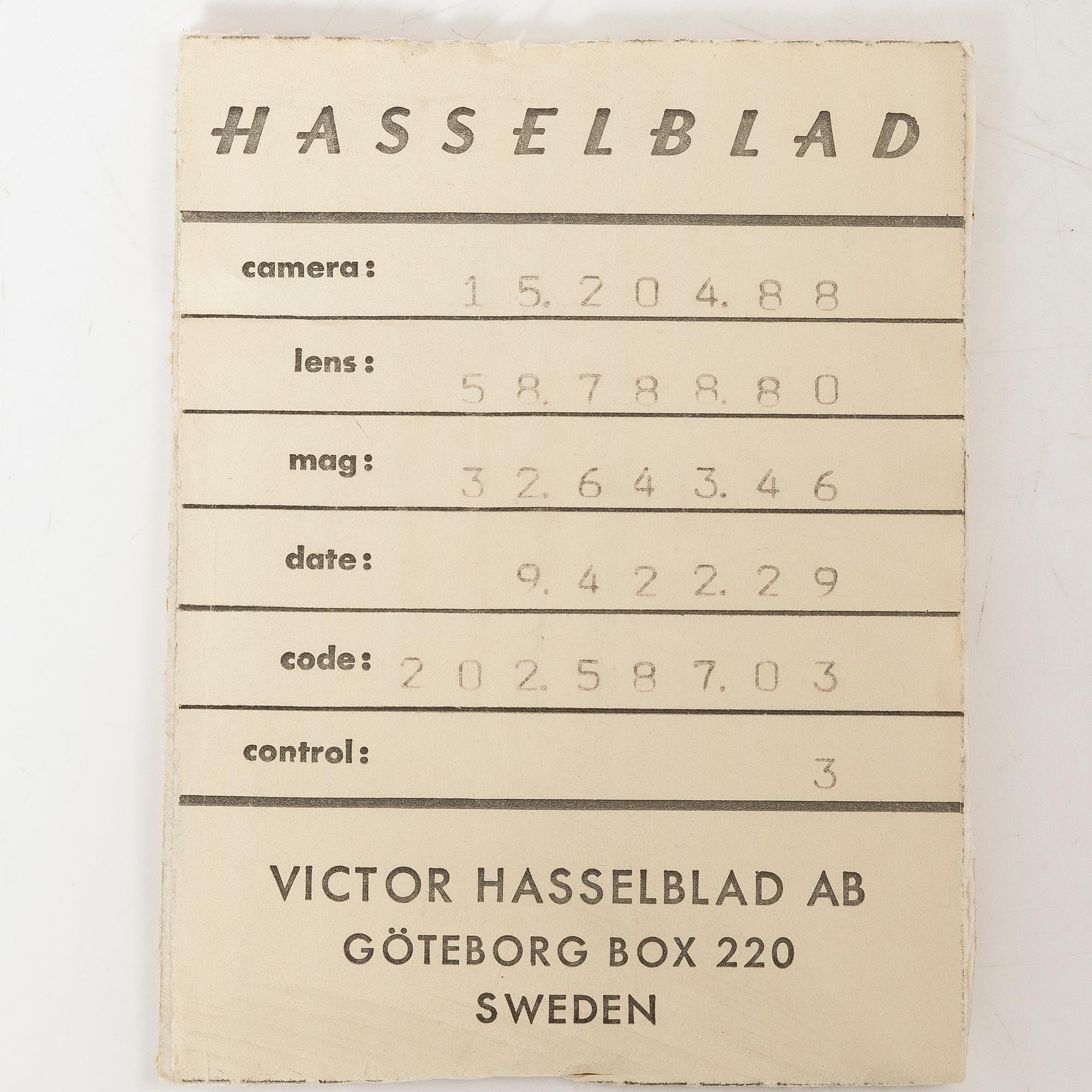 A Hasselblad camera, 2000FC/M, anniversary edition, 1985.