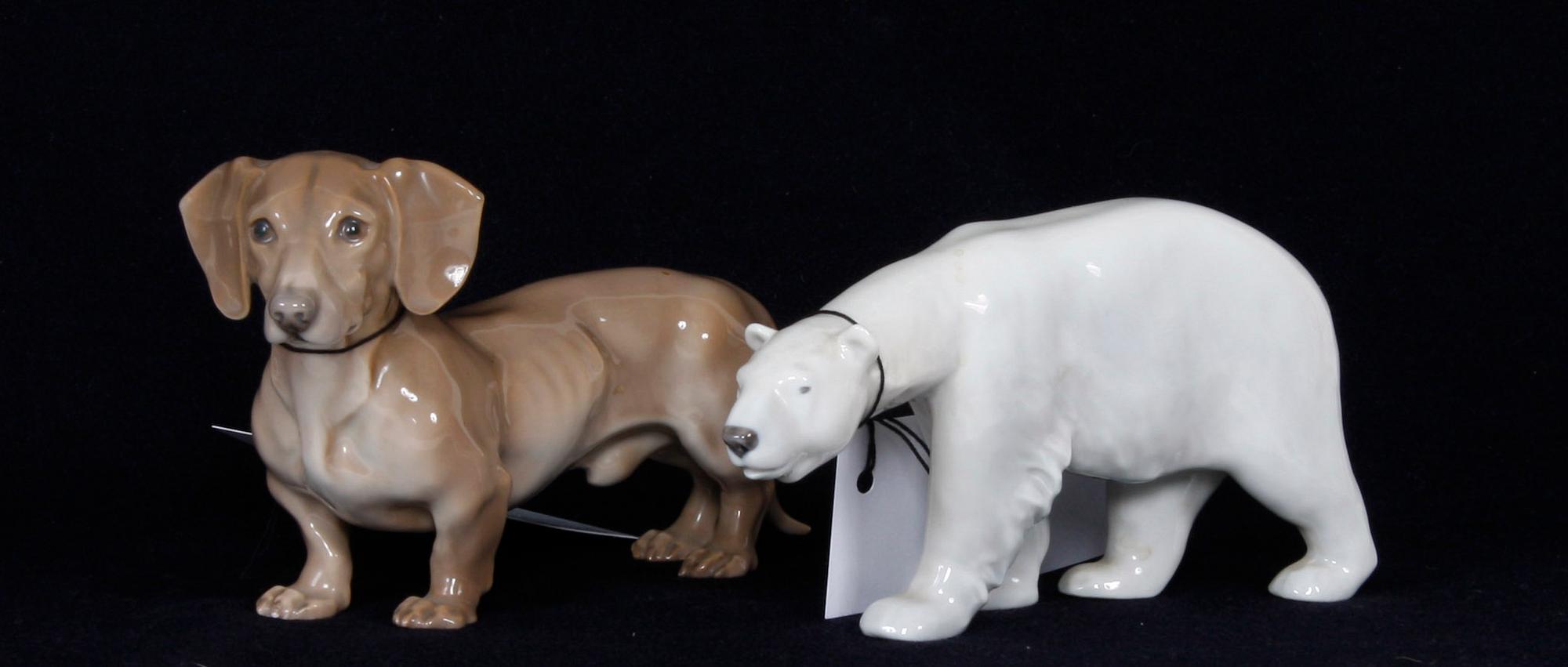 FIGURINER, 2 st, porslin, Bing & Gröndahl.