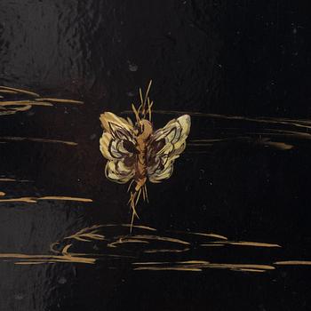 A wooden lacquer screen, 20th century.