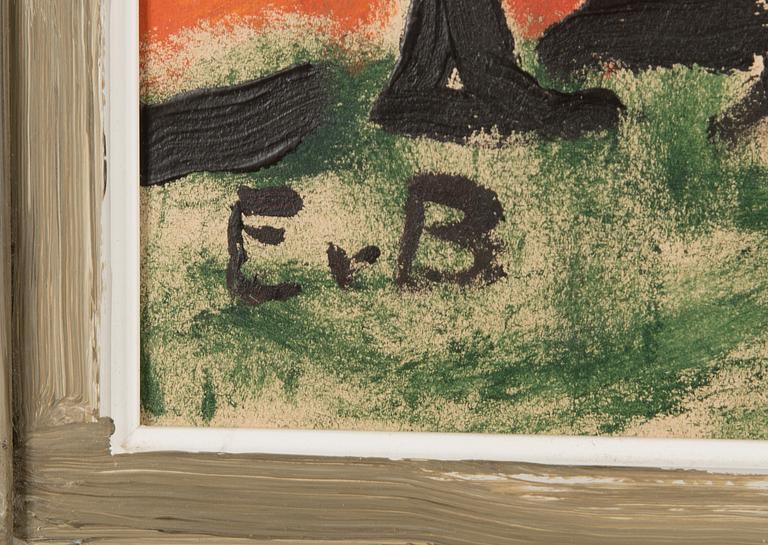 Eero von Boehm, akryyli levylle, signeerattu.