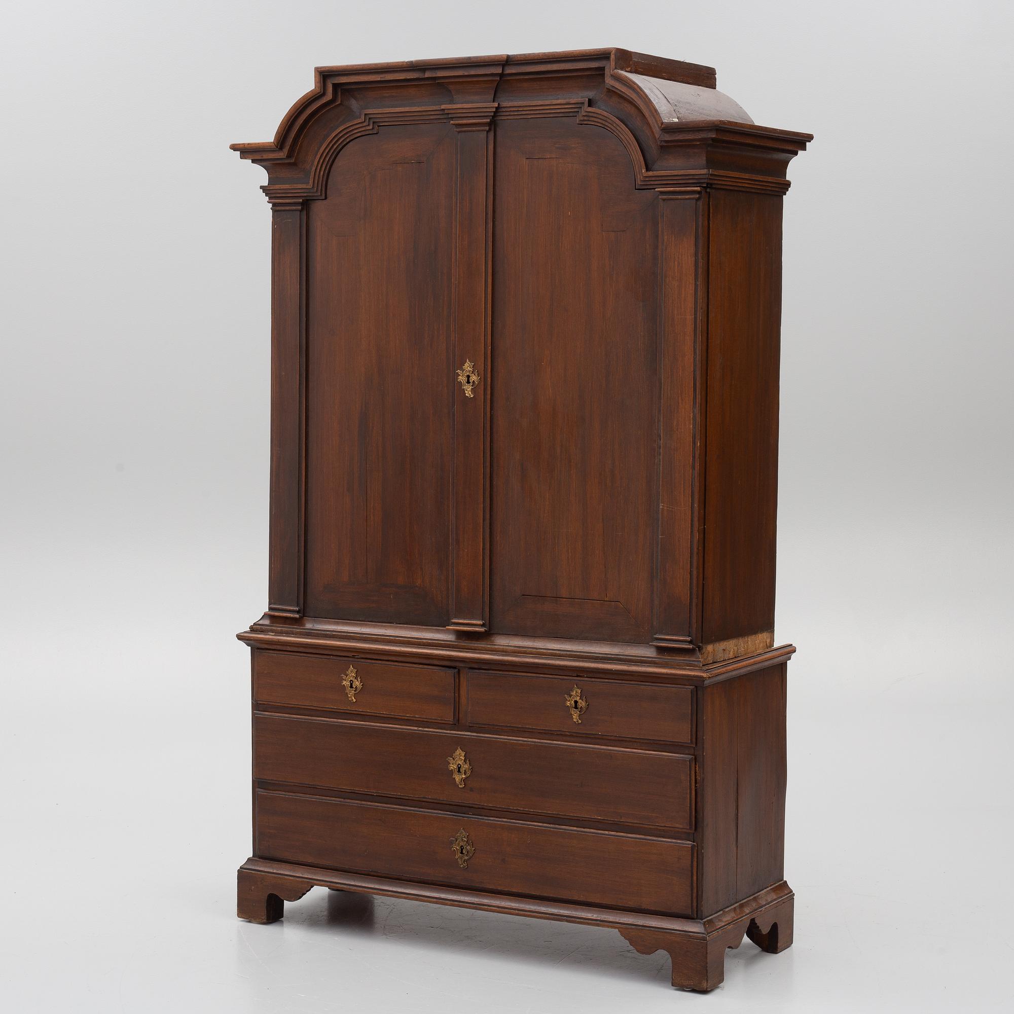 A Rococo cabinet, 18th century.