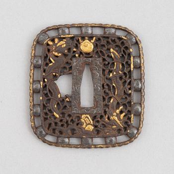 A Nanban iron tsuba, Edo-period.