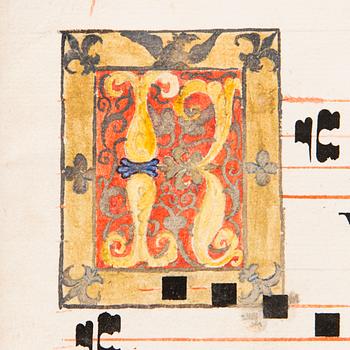 CHANSONNIER, pergament, ca 1500-1600-tal.