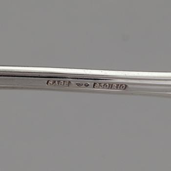 SILVERBESTICK, 17 delar, "Olga", 1990-tal. Total vikt ca 618 g.
