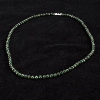 JADERING samt HALSBAND. Jade, Sertifikat.