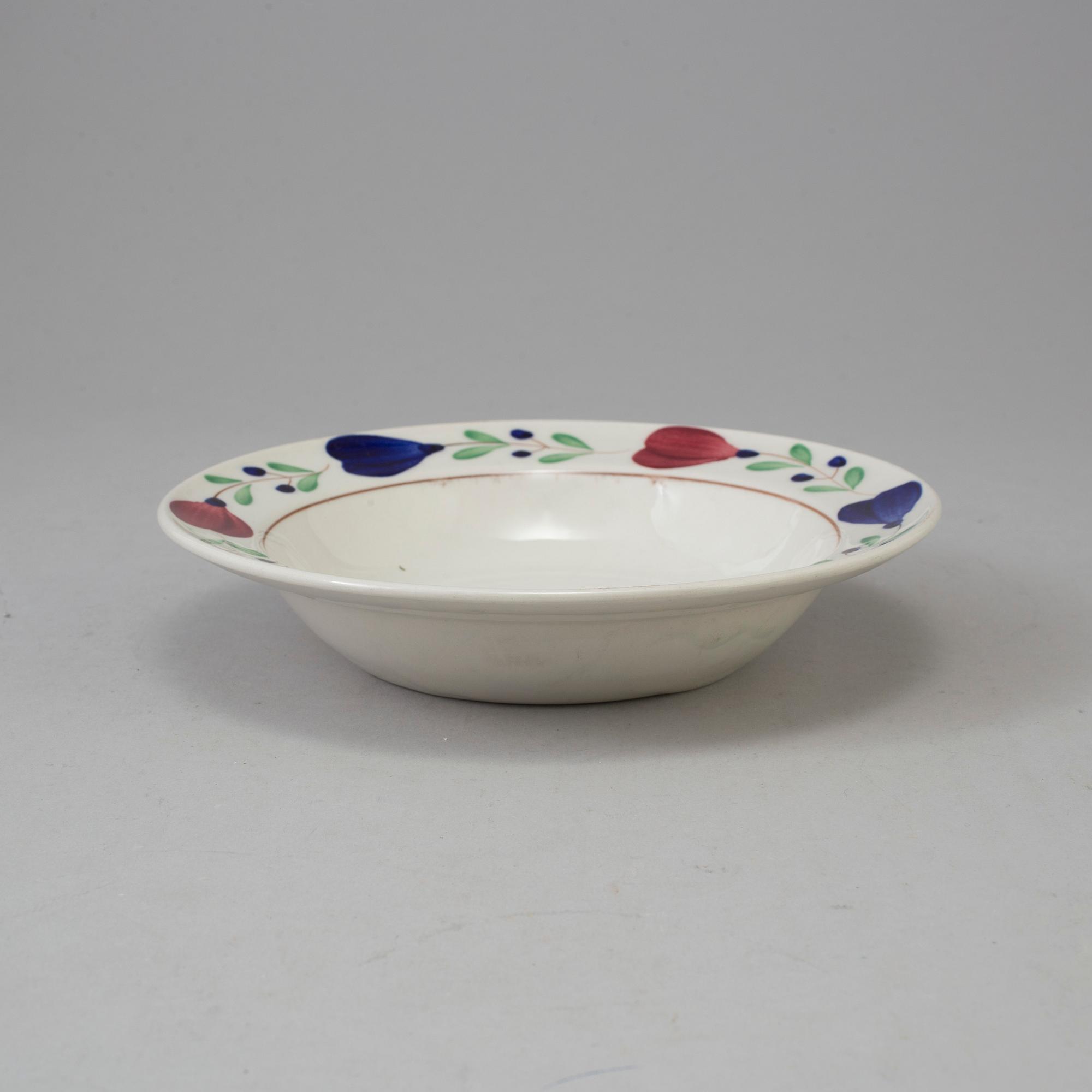 MATSERVIS, "Allmoge", 61 delar, porslin, Gustavsberg, tidigt 1900-tal.