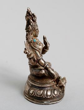 FIGUR, silver, sinotibetansk, 1800-tal.