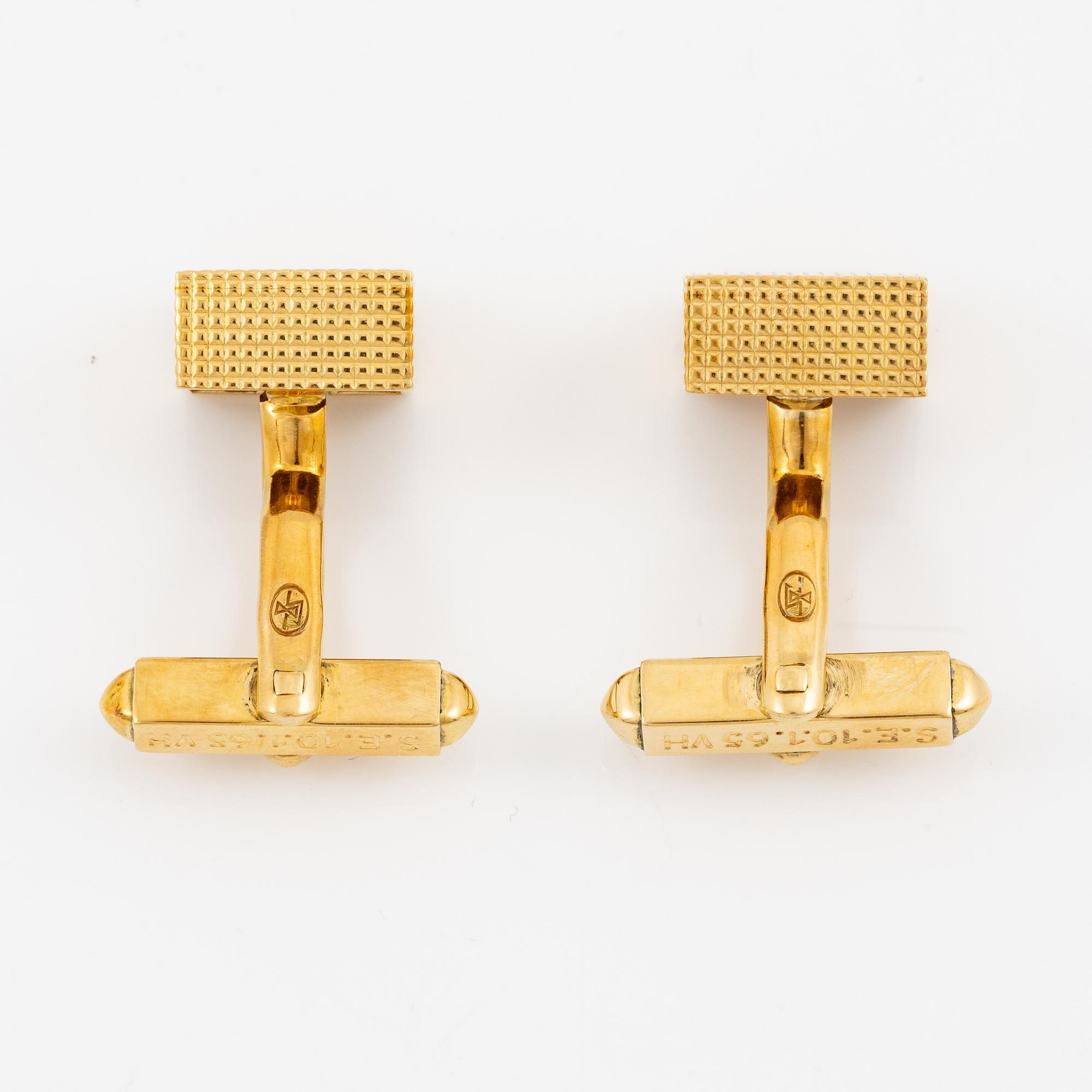 A pair of cufflinks 18K gold, Gübelin.