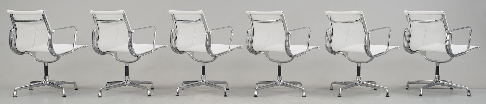 CHARLES & RAY EAMES, karmstolar, "Aluminium Group, EA 107", ett par, Vitra.