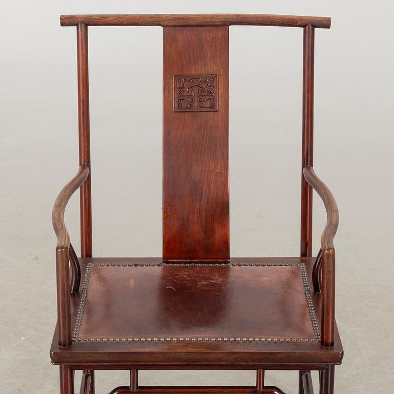 A Chinese 20th century wooden chair.