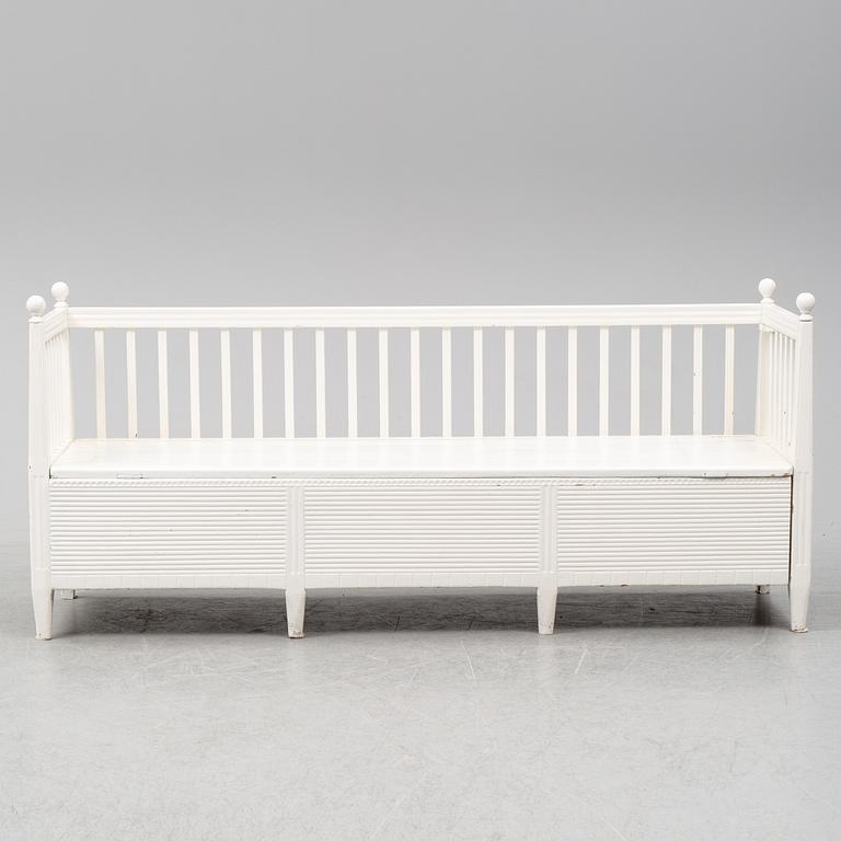 A late gustavian sofa, around 1800.