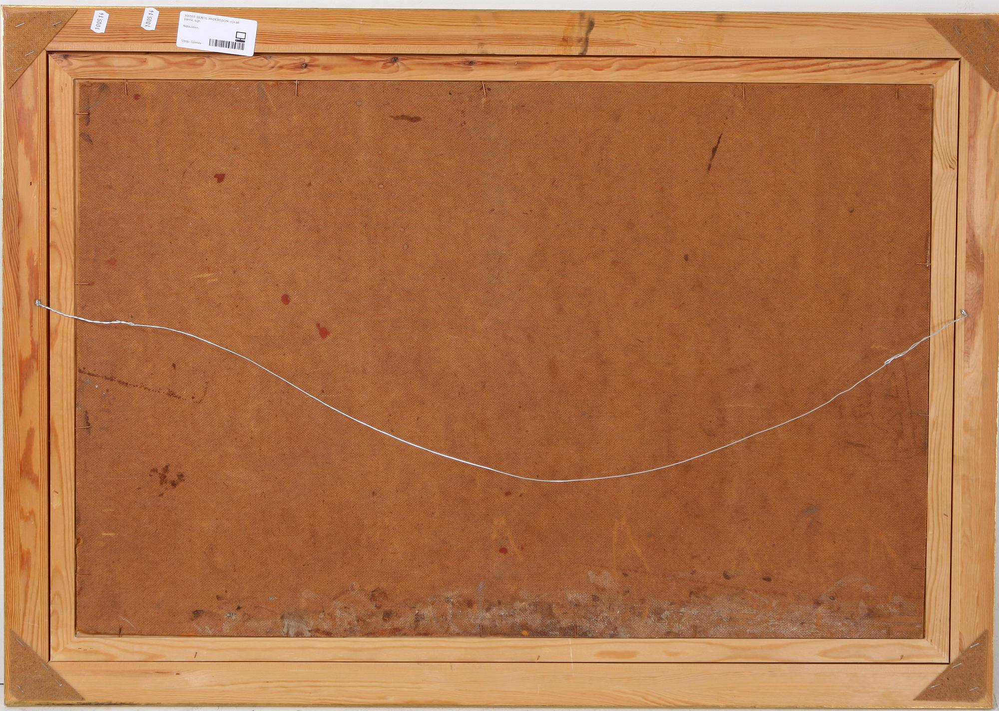 BERTIL ANDERSSON, olja på pannå, sign.